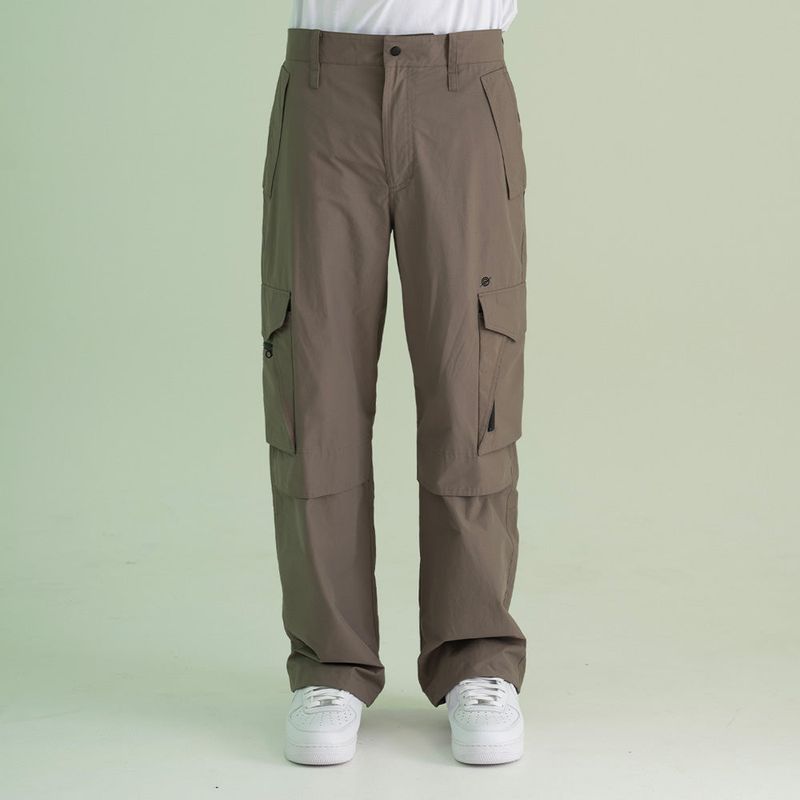 Nylon RIB Ventilation Cargo Pants - BEIGE