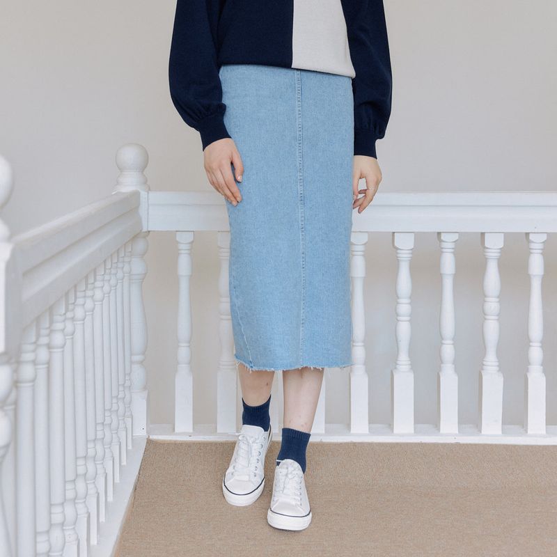 ラップデニムスカート / WRAP DENIM SKIRT_BLUE