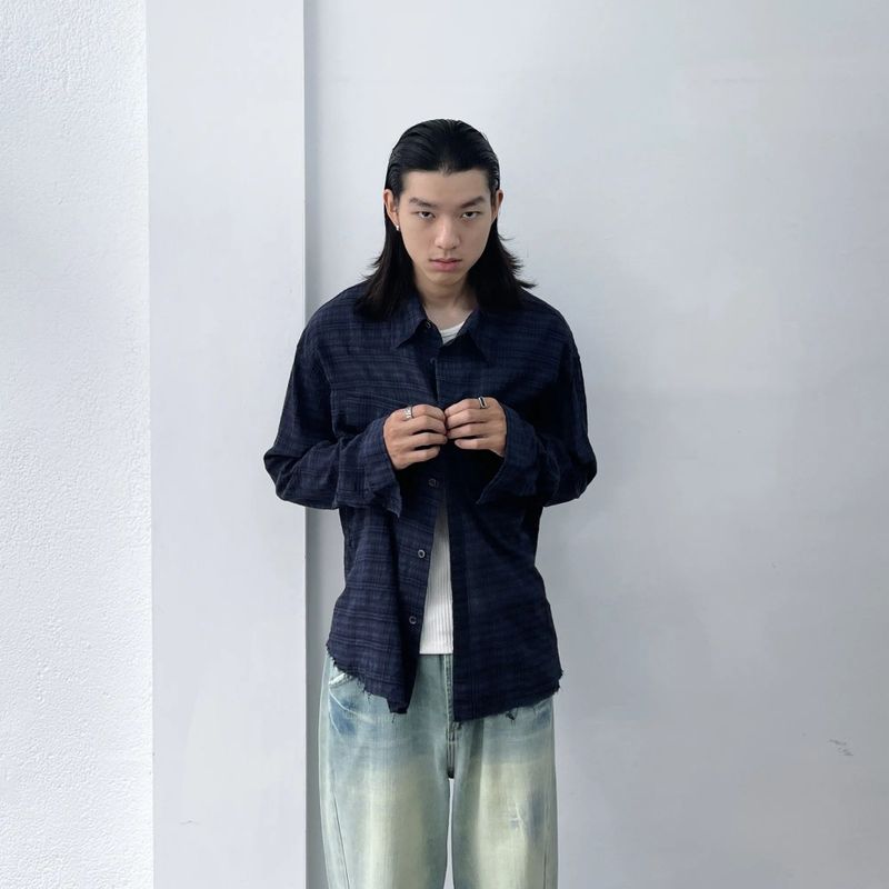 Cropped Utility Plaid Overshirt