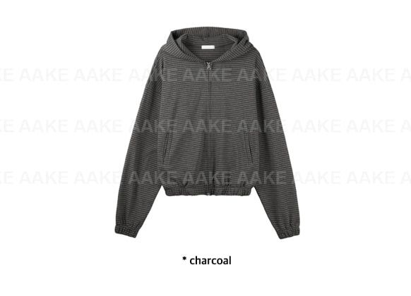 NERD STRIPE HOOD ZIP-UP