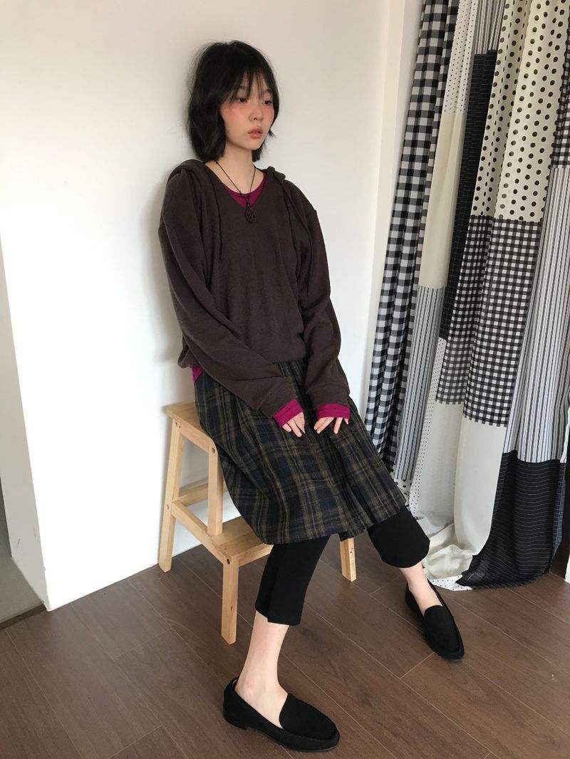 Lip Knit Hoodie (5Colors)