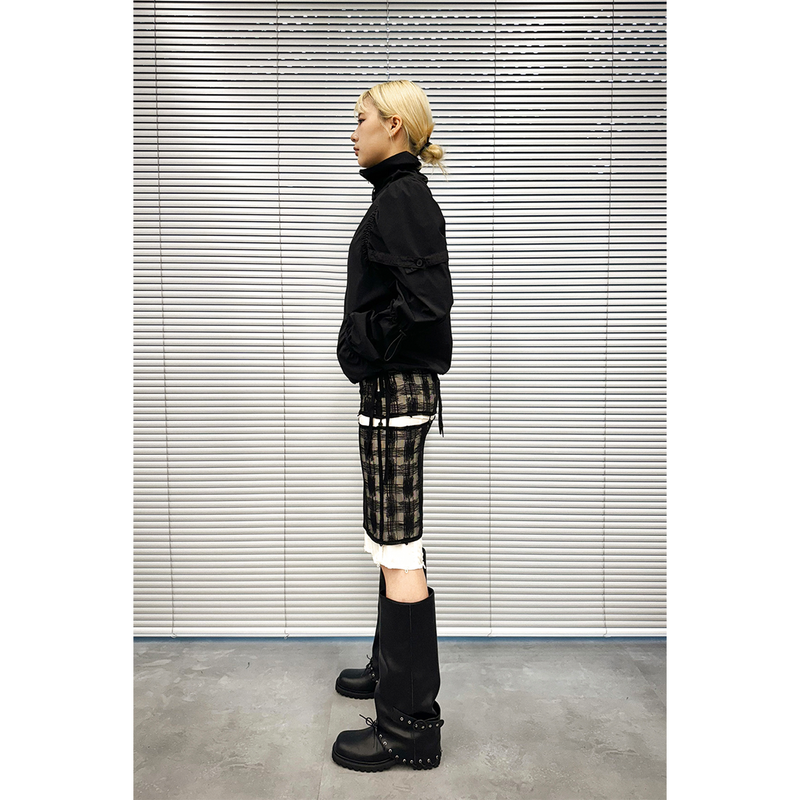 3 LAYERS CHECK SKIRT