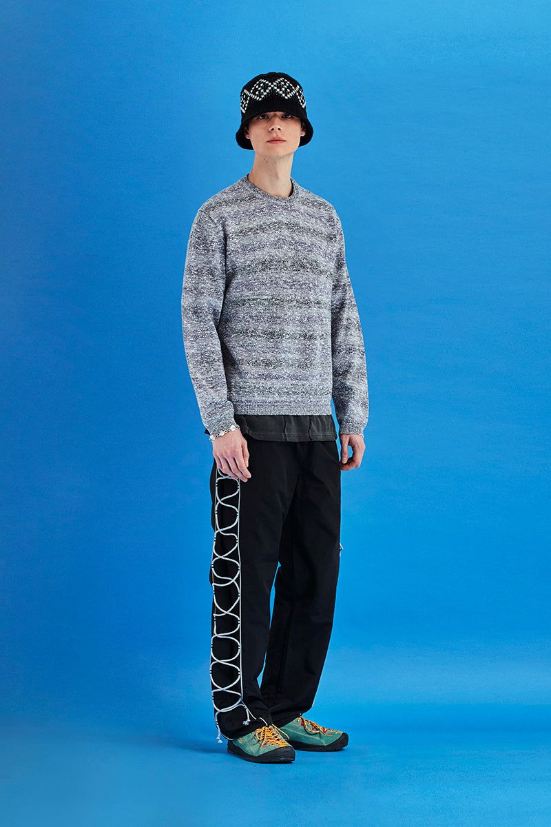STRING NYLON PANTS / BLACK