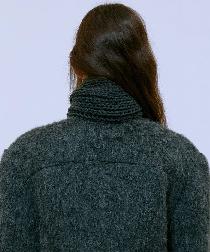Handmade Flower Neck Warmer (CHARCOAL)
