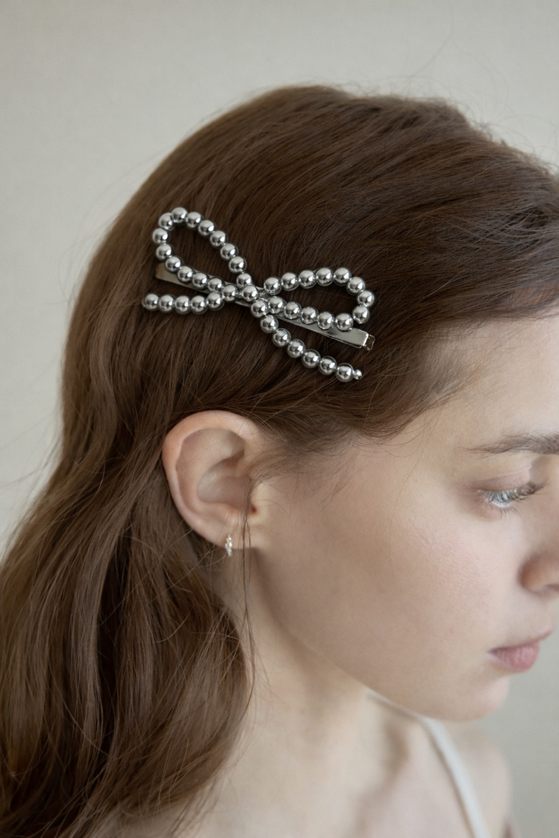 ROMANTIC PEARL RIBBON HAIRPIN