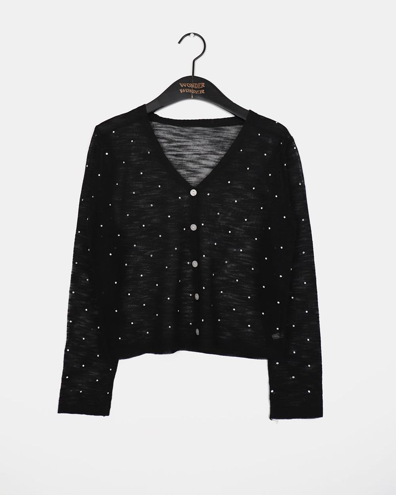 Flan Summer See-through Dot Cardigan