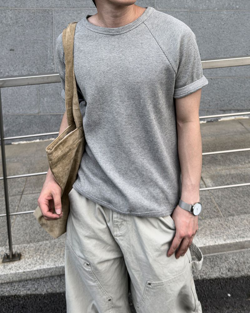 Morph Waffle Raglan Short Sleeve T-Shirt