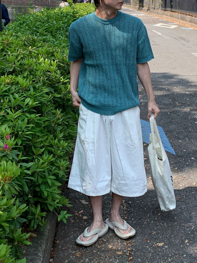 Boucle Open-Knit Summer Sweater