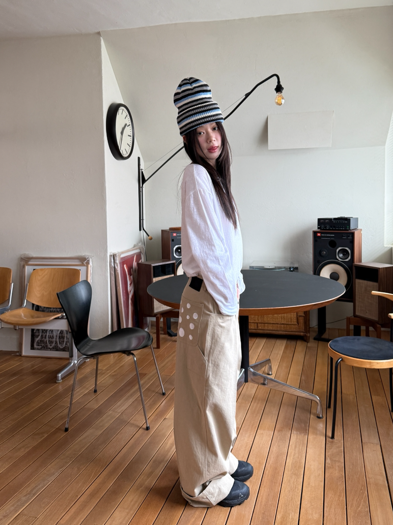 dot pocket pants