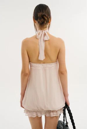 【即日発送】Sheer halter dress