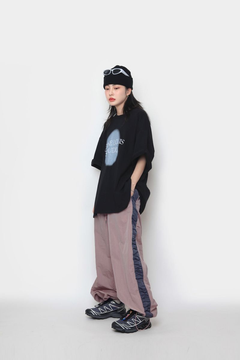 Spray  Embroidery Short Sleeve T