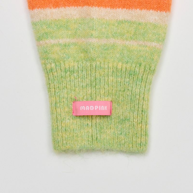 MULTI STRIPE LONG SLEEVE KNIT GREEN