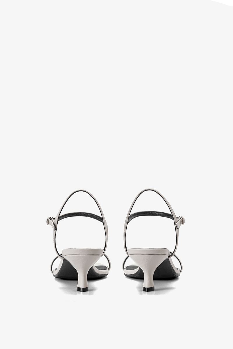 KITTEN STRAP SANDAL IN WHISPER WHITE