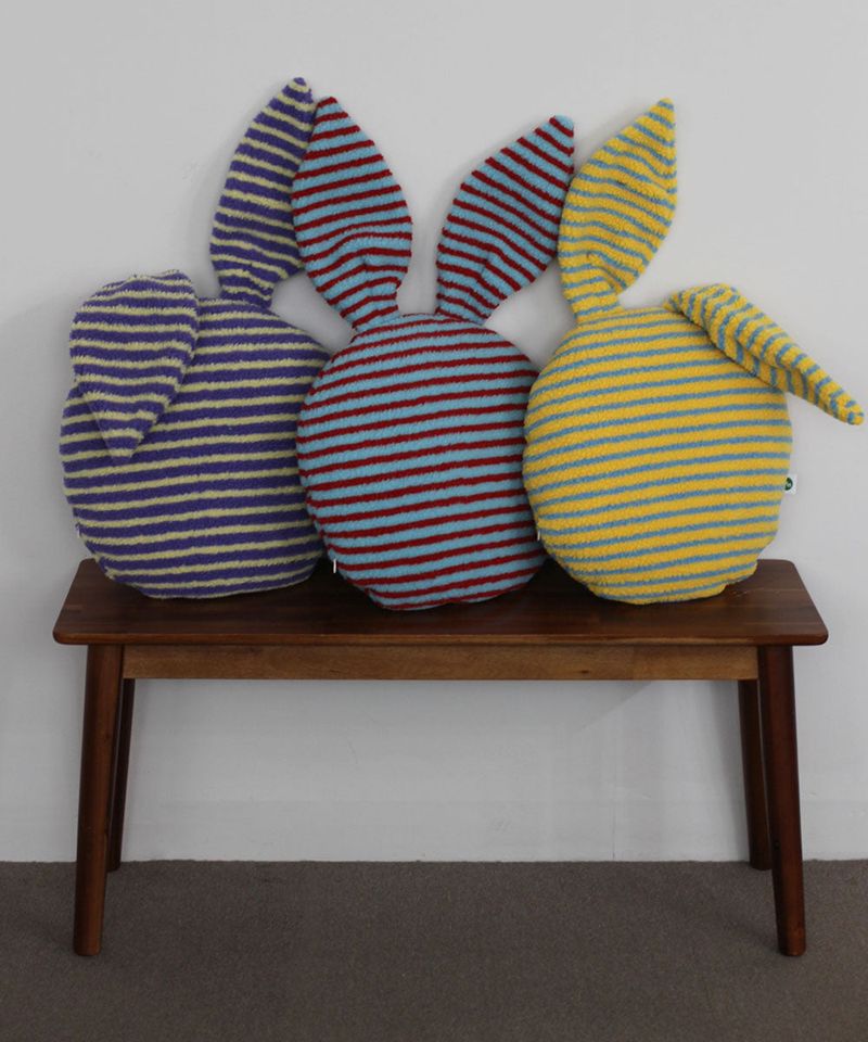 stripe rabbit ear cushion ( 3 color )