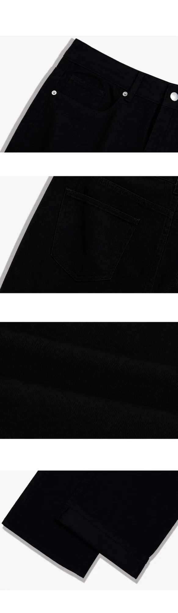 basic washing wide cotton pants (black)