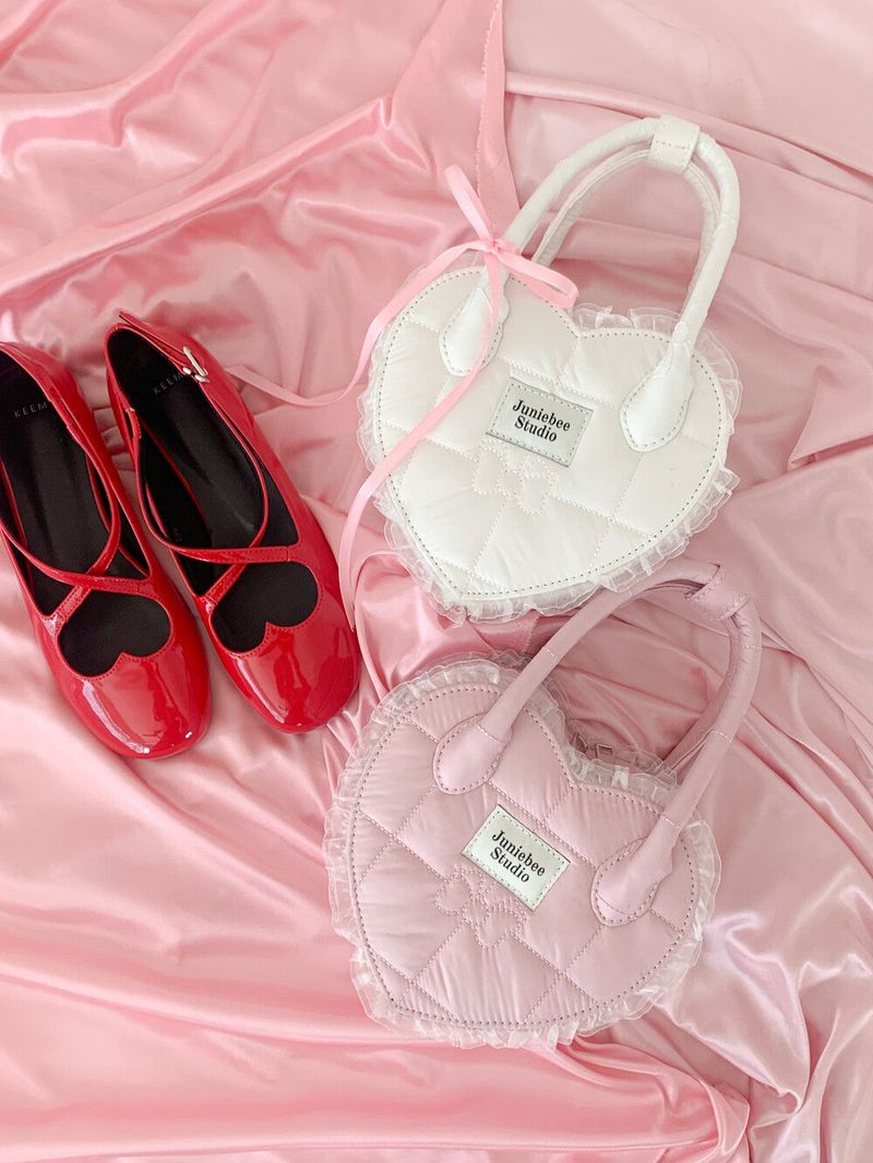 Junie Lace Heart Bag ( Ivory )