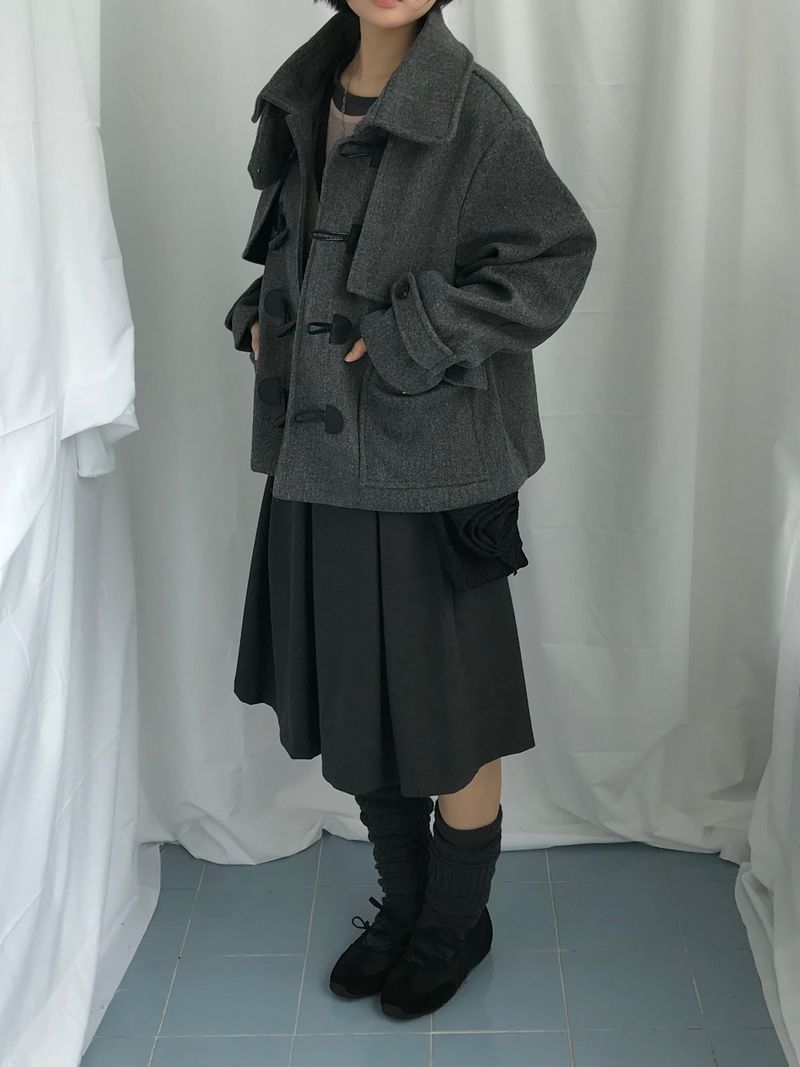 veloni basic bell pleats skirt