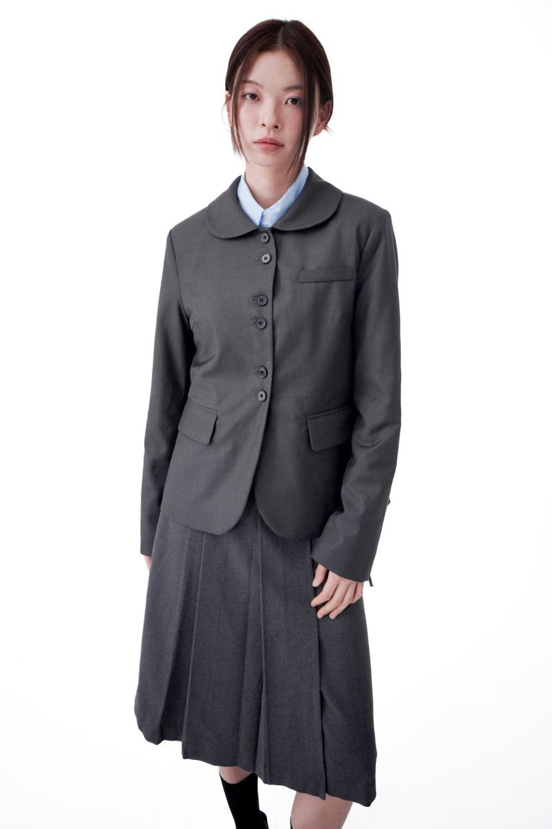  ROUND COLLAR CLASSIC BLAZER