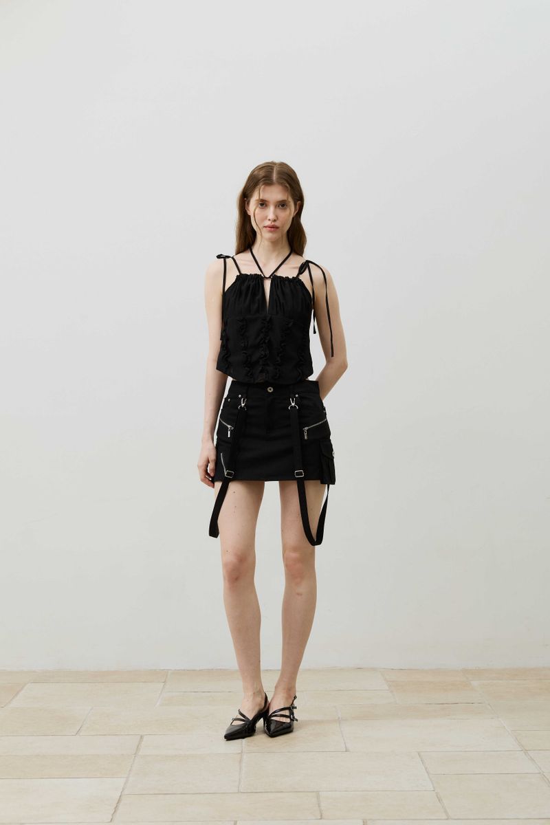 BELLA MINI SKIRT PANTS / BLACK