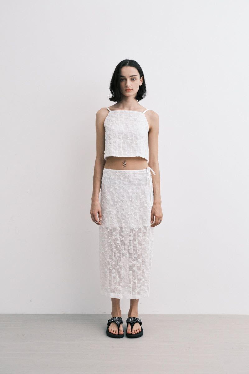 rose skirt (white)