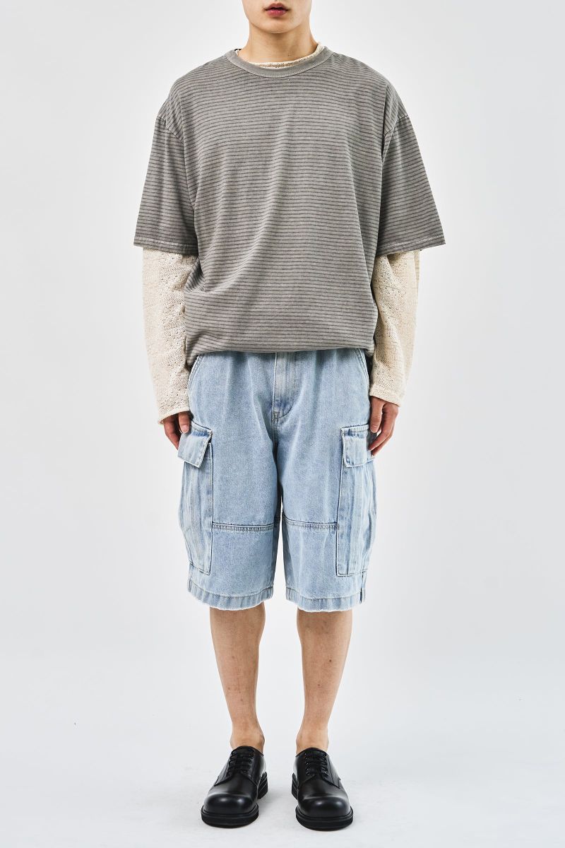 Pace Snap Denim Shorts (2color)