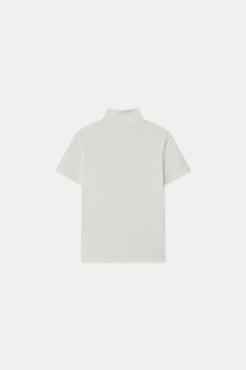 SOFT TENCEL HIGH-NECK TOP_WHITE