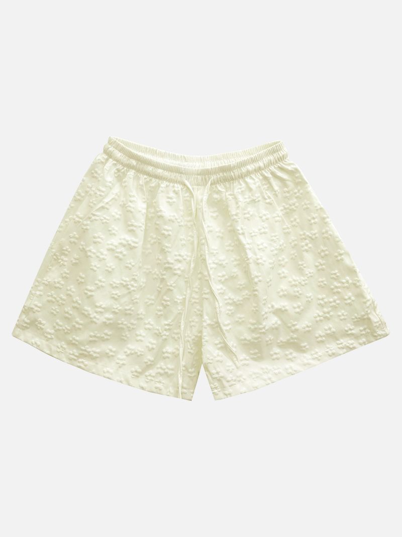 Zan Flower Embossed Short Pants (5c)