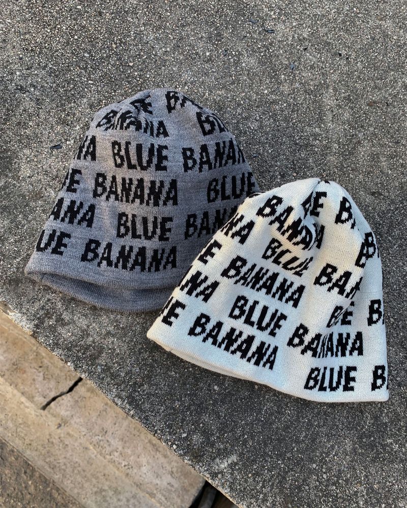 Blue banana beanie