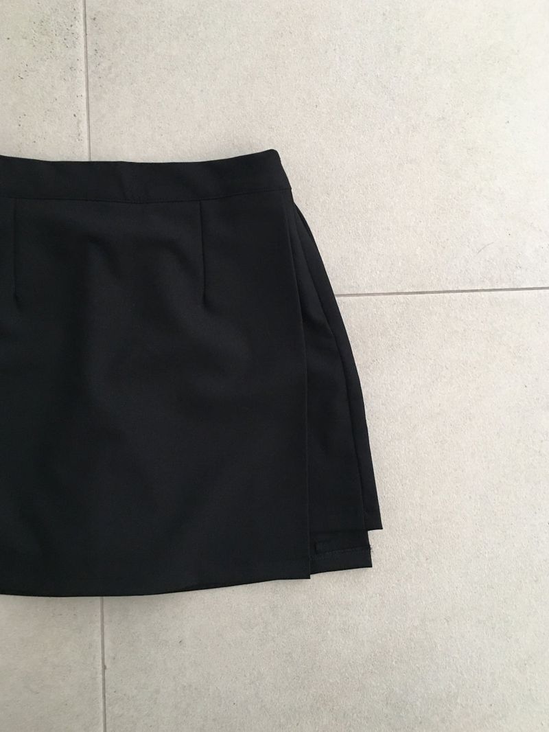 Classy slit layered skirt