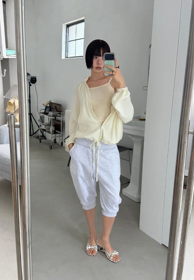LIGHT SHIRRING JUMPER