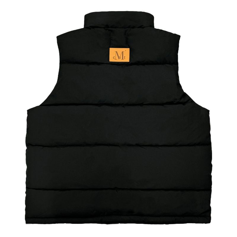 TENBY LEATHER PATCH PADDING VEST (UNISEX)