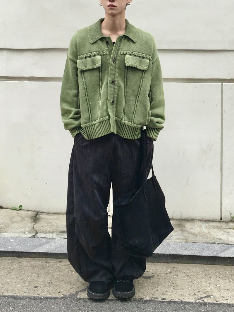 Enmic Trucker Washed Cardigan 2C
