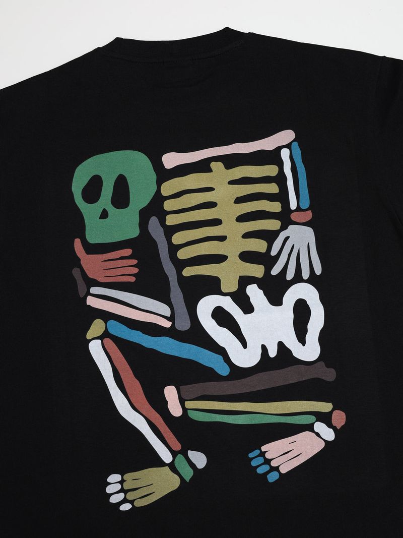 GREEN SKULL TEE - BLACK