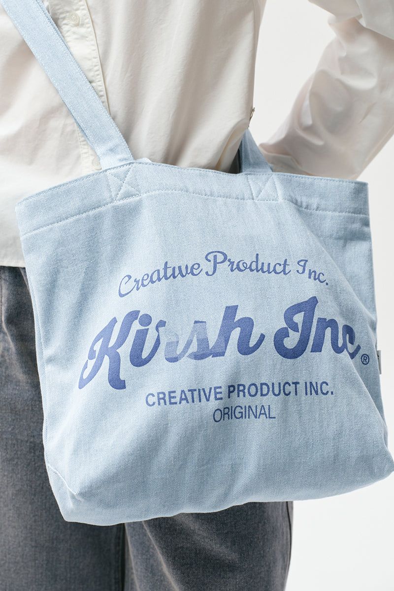 KIRSH（キルシー）の「UNI WORDING LOGO DENIM ECO BAG [BLUE]（Bags）」