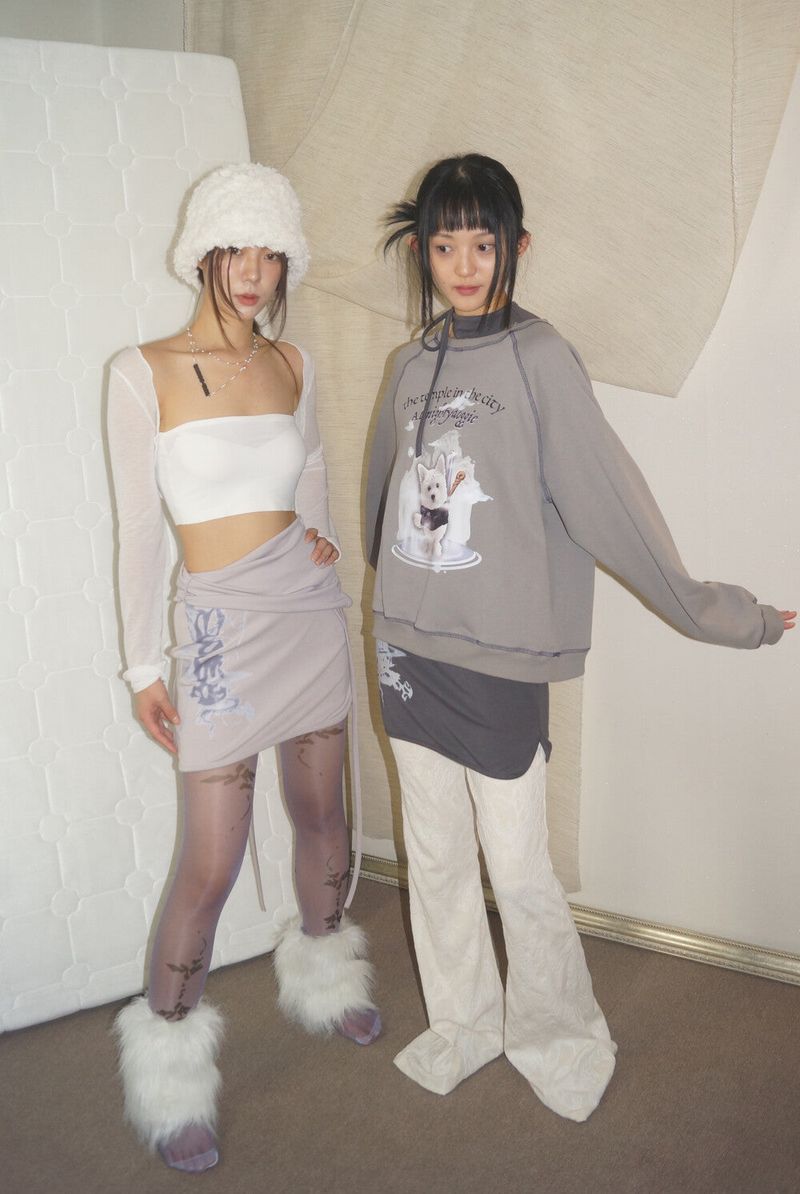 haku oriental sweat shirt [warm gray]