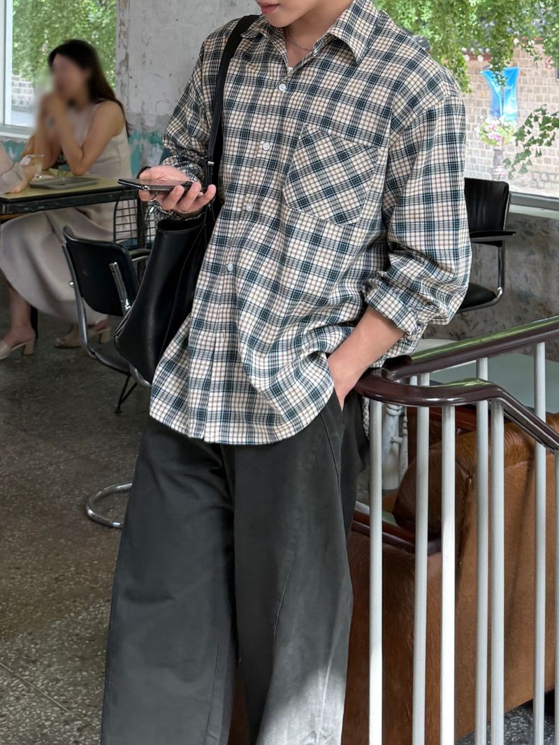 Muff cut half-banding pants
