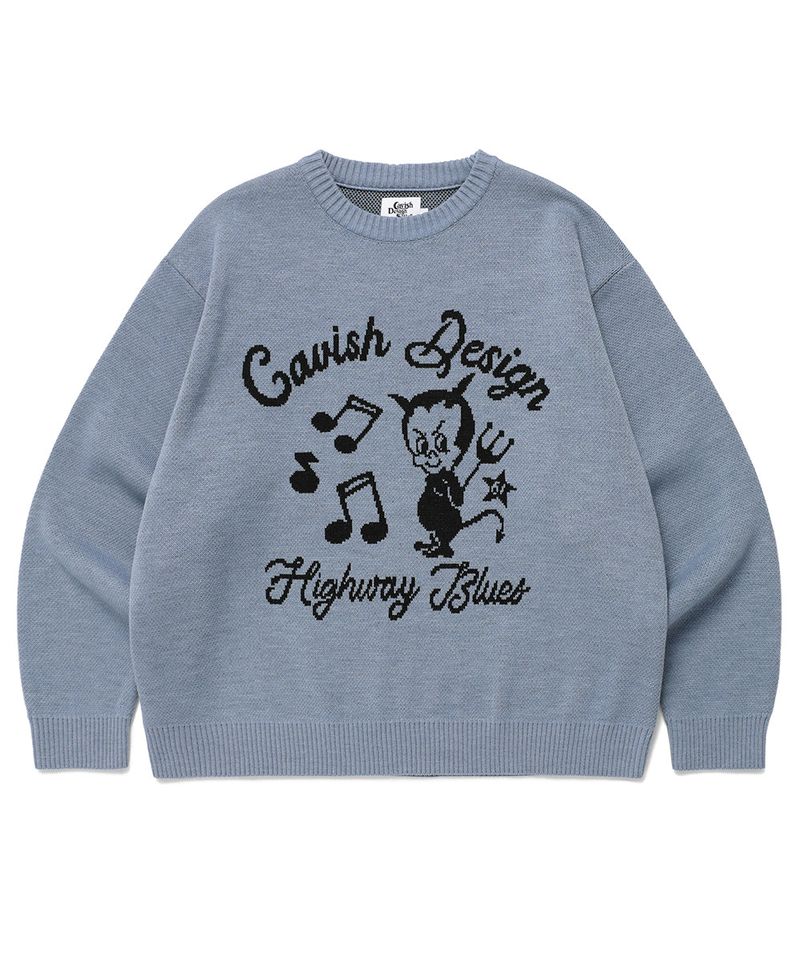 cavish（カビシ）の「61ROAD KNIT SWEATER BLUE(CV2ESUK600A)（Tops）」