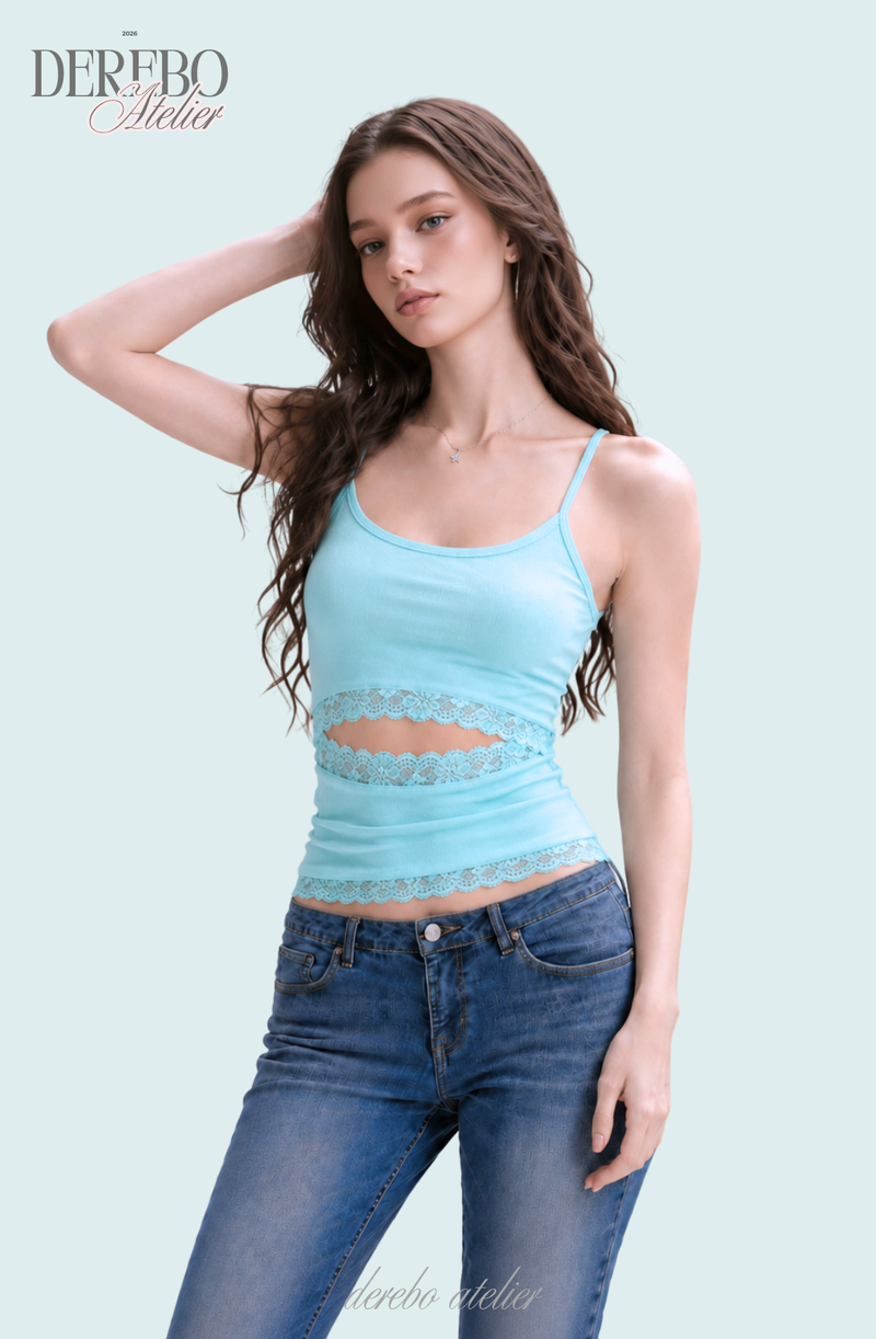 Edge Open Lace Sleeveless Top