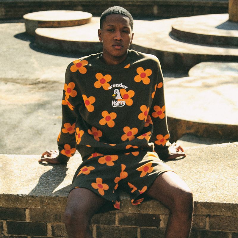Flower pattern Training pants