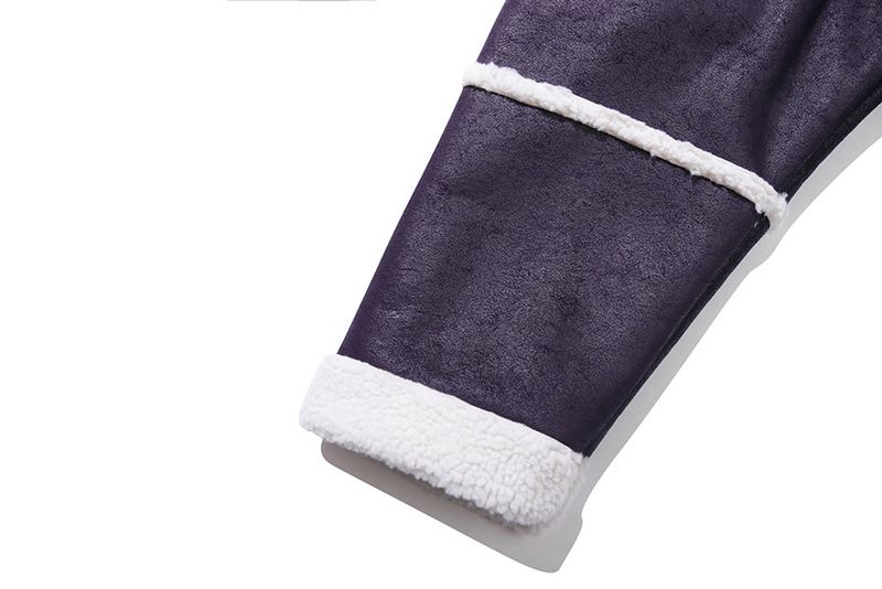 MINIMAL MOUTON JACKET_PURPLE
