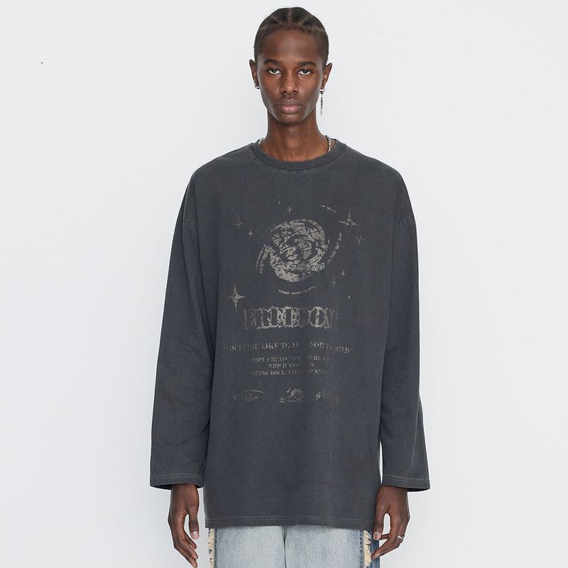 Sserpe(セルぺ)の「Into The Galaxy Pigment Long Sleeve T Charcoal(Tops)」