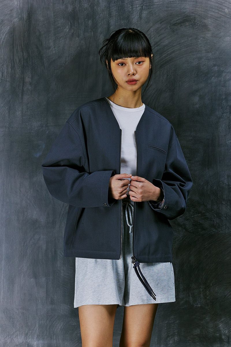 EARTH COTTON Y ZIP-UP JACKET (Charcoal)