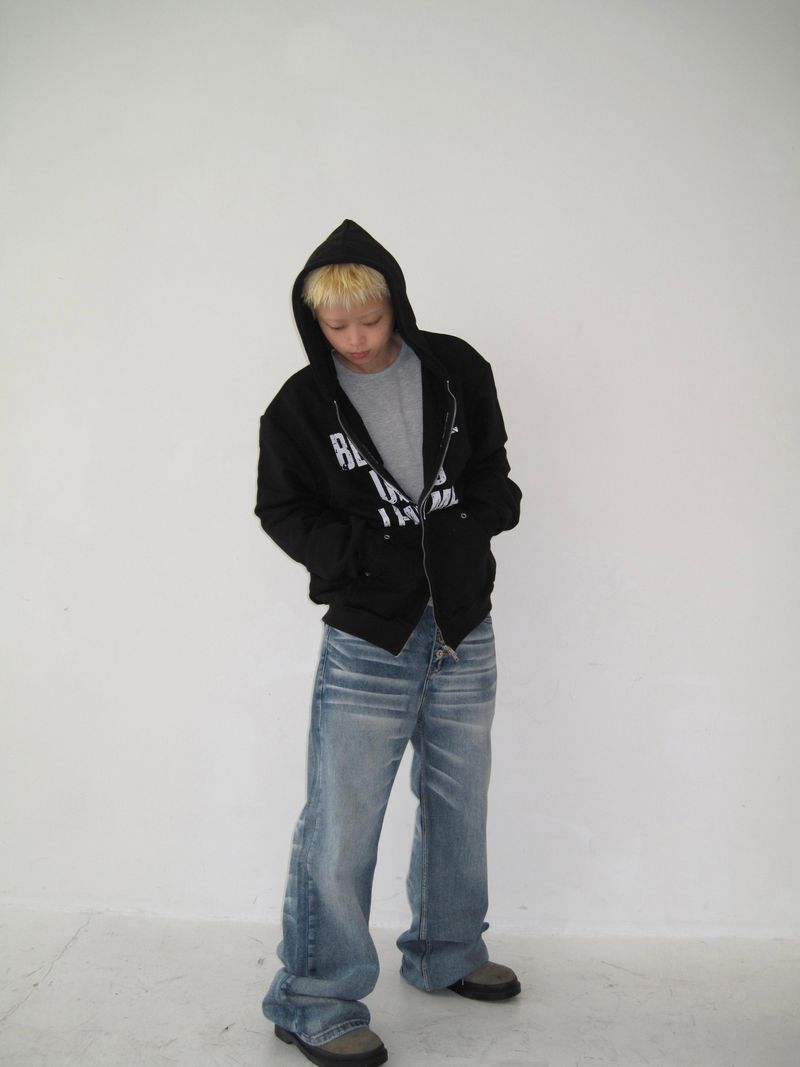 5-Button Fly Flared Denim Pants
