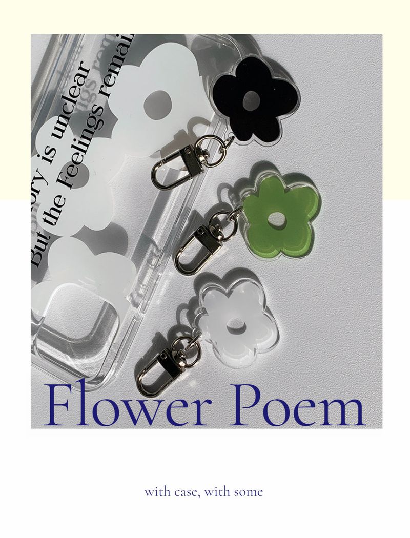 Flower for M key ring