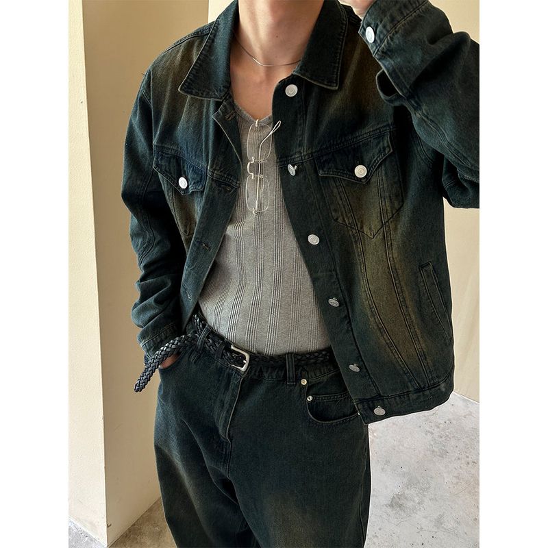 [SET UP가능] Tin wahing denim jacke