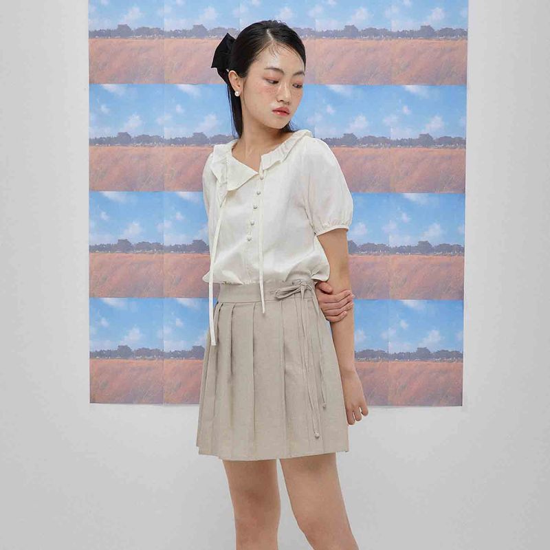 Kairo pleats skirt (beige)