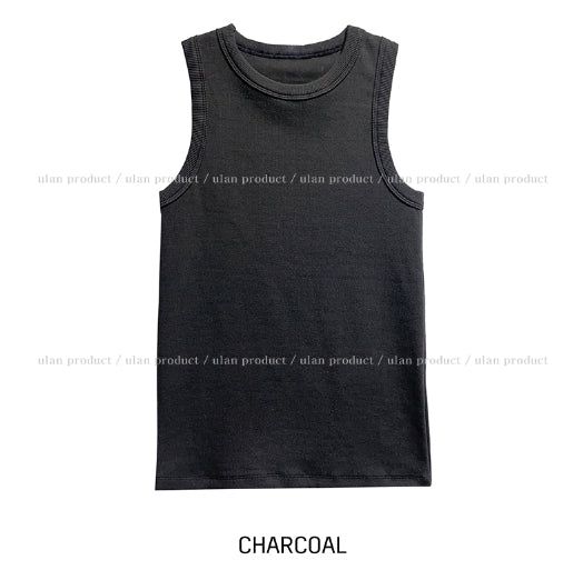 [U-BASIC] Mendel Mango Ribbed Sleeveless