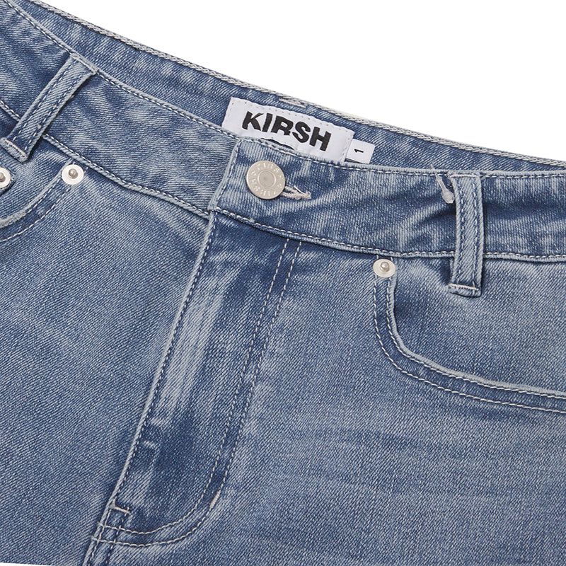 CHERRY SLIM-FIT DENIM PANTS [BLUE]