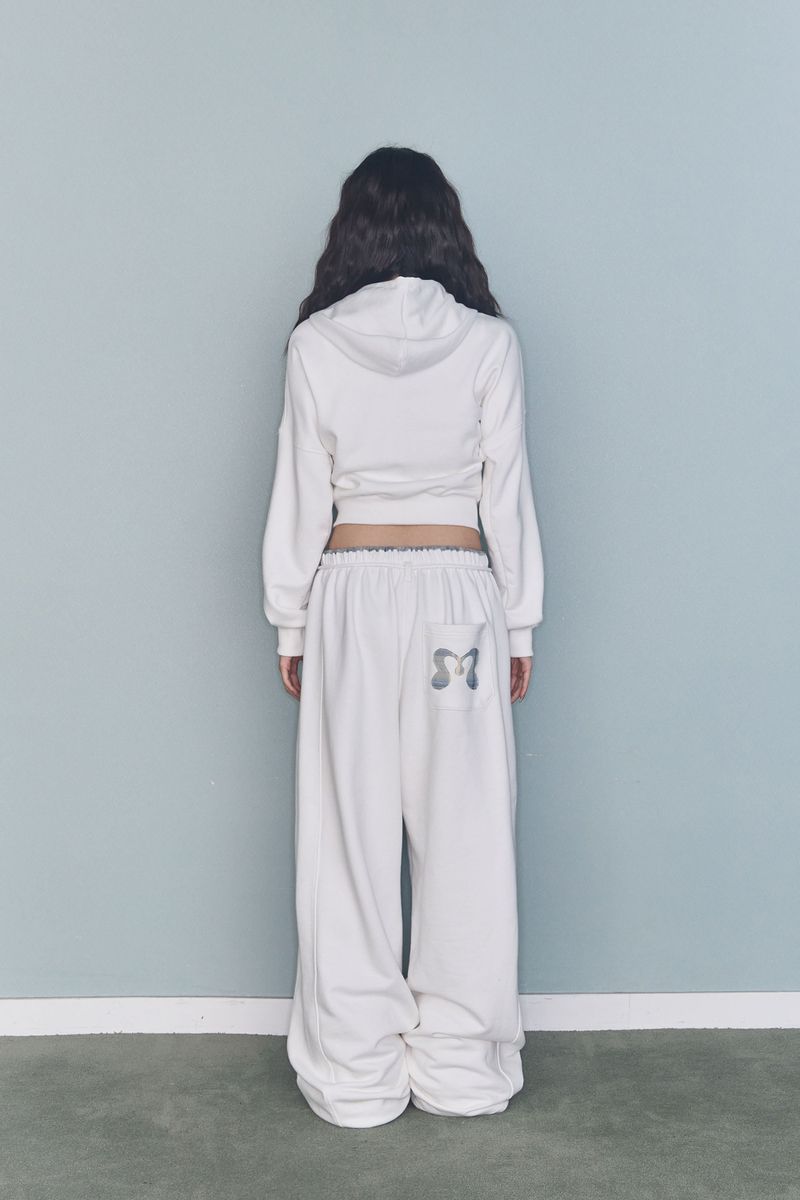 CONTRAST PATCH ZIP-UP IVORY