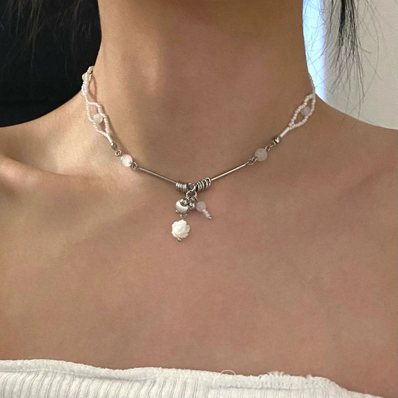 white 111-111 necklace